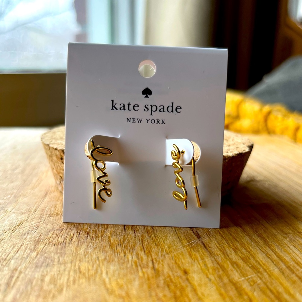 Kate Spade climber earrings “LOVE”